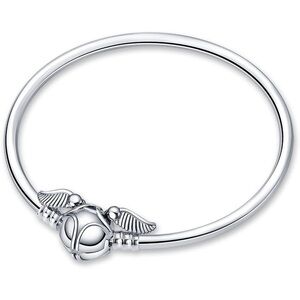 🪽 Silver Winged snitch Charm Bracelet 7.5 inches
